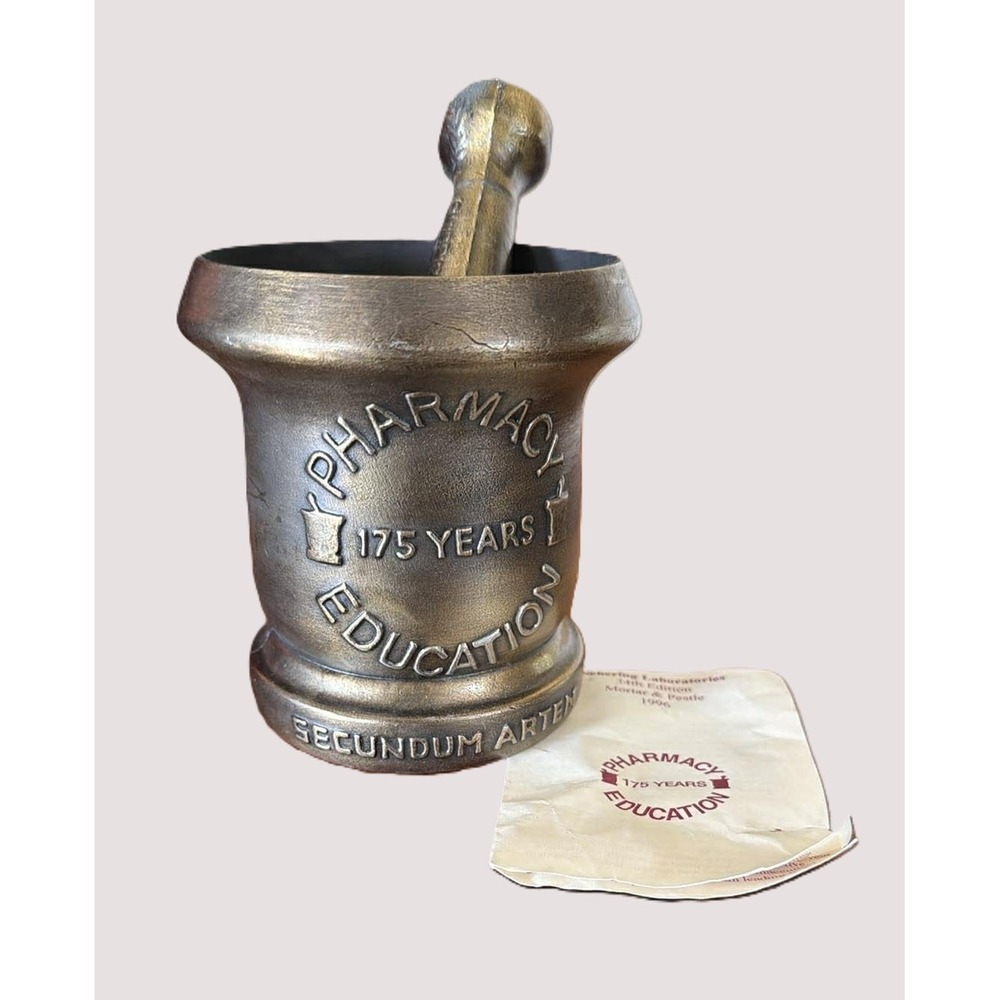 Vintage Schering Laboratories Mortar Pestle 1996 Claritin Pharmacy #1of2